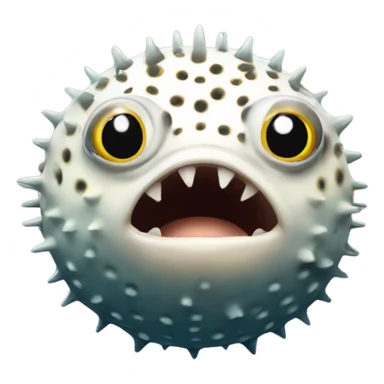 Pufferfish broke neck sticker