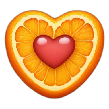 orange ring and Heart sticker