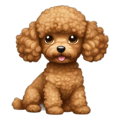 Light brown toy poodle sticker