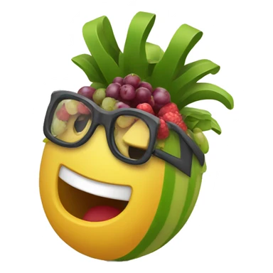 Tubarão com fruta sticker