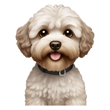 dark brown maltipoo sticker