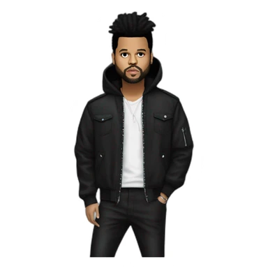 the weeknd in concert outfit sticker