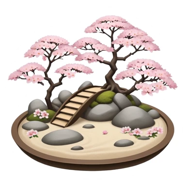 Zen meditative calm beautiful sakura aesthetic detailed decorations sticker