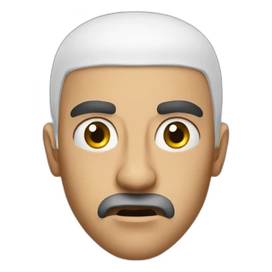 angry arab bald sticker