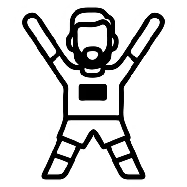 lionel messi sports icon celebrating goal, simplified features, outlined sticker