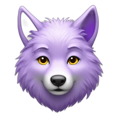 Purple furry wolf sticker