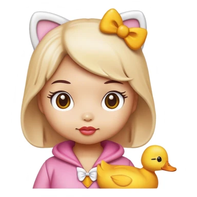 Hello kitty en canard sticker