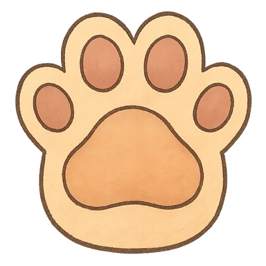 whimsical and gentle paw emoji sticker