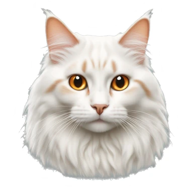 Hyper realistic white orange ragdoll cat  sticker