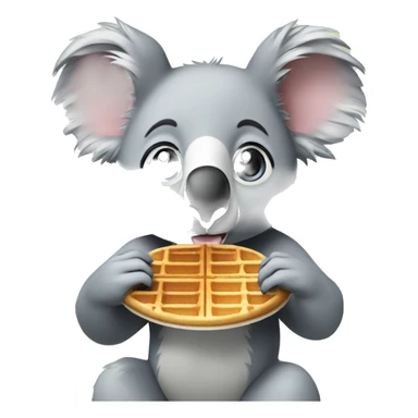 Koala eating a waffle  sticker