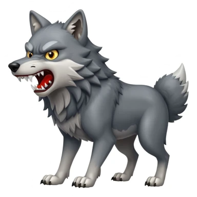 Wolf angry, full body sticker