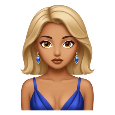 A woman wearing a glamour dress looks sexy and looks like a tart. Her eyes are charming  sticker