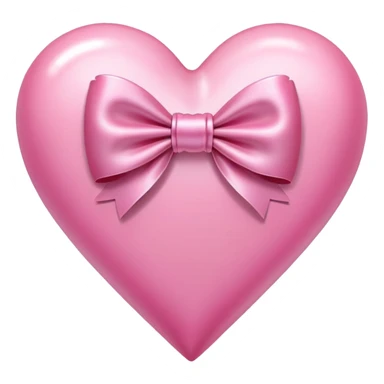 Pink heart with bows  sticker