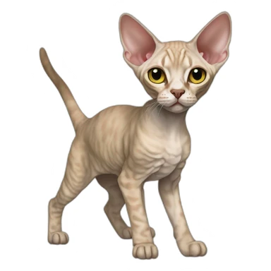 Devon Rex full body sticker