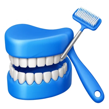 Denture brush sticker