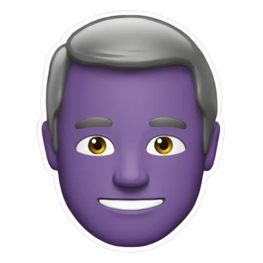 Macron qui est sur une aubergine  sticker