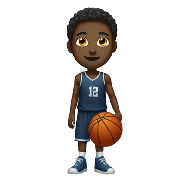 a black boy playing basketball sticker
