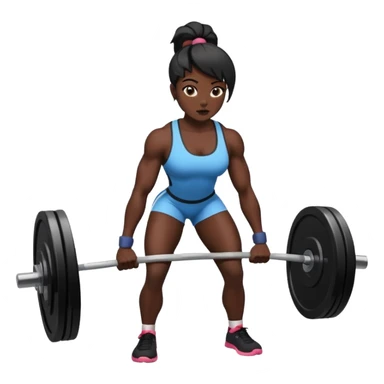 Deadlift woman black sticker