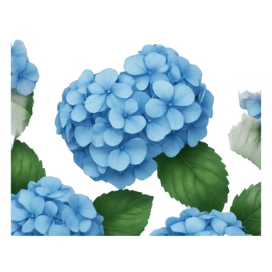 Blue hydrangeas  sticker