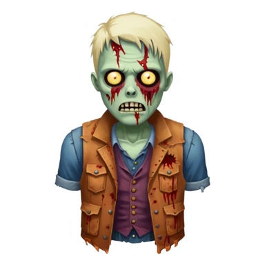 zombie in vest sticker