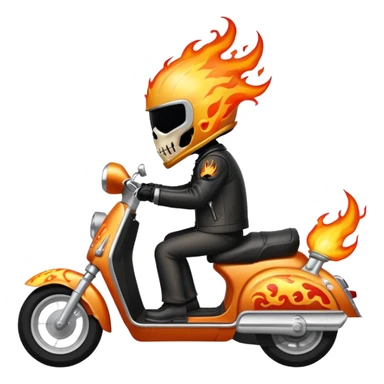 Scooter motorla Paketcılık yapan GHOST RİDER "MOTORUNDA BK YAZSIN" sticker