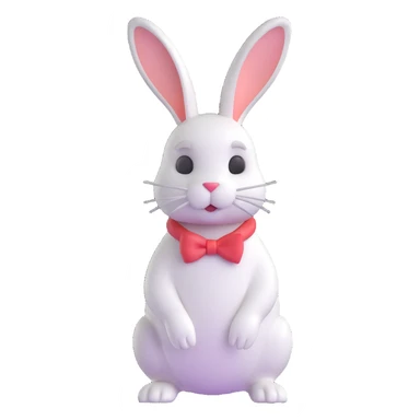 white rabbit sticker