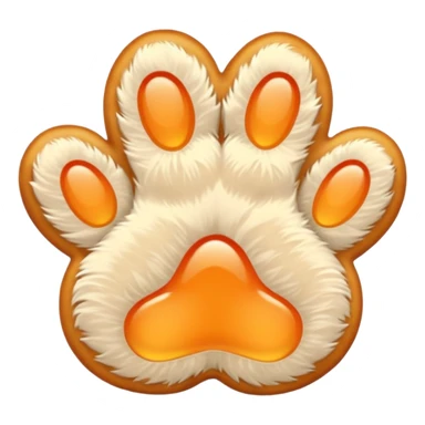 a very light pale pastel orange #FFDBBB pawprint sticker