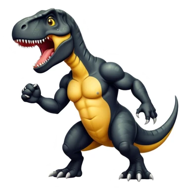 black trex flexing sticker