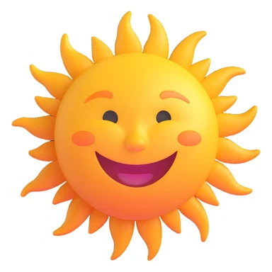 smiling sun sticker