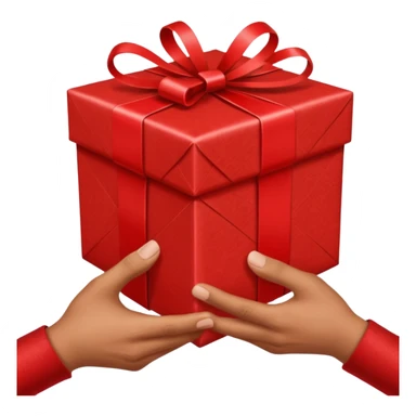 two hands swapping a gift, no text sticker