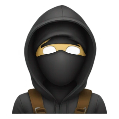 Robber with mask sticker