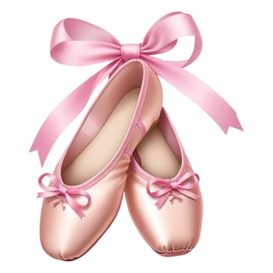 pink ballet pointe shoes with ribbons sticker