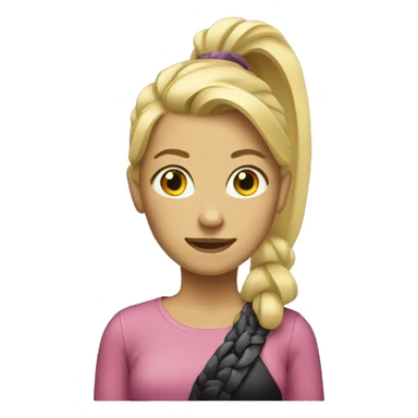 blonde woman with ponytail sticker