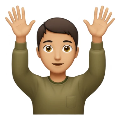 elini önüne doru uzatsın sticker