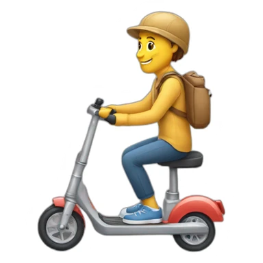 Faire de la trottinette sticker