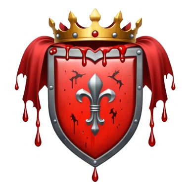 brasão sangrando medieval rosa de sangue vermelha sticker