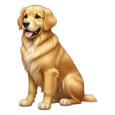 dog golden retriever full body sticker