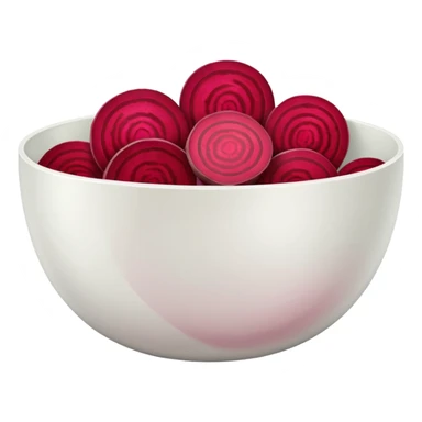 white bowl with bright red beet slices sticker