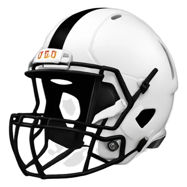 white football helmet with black dollar sign on the side sticker