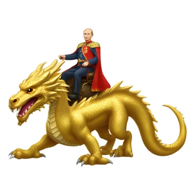 putin on Gold dragon sticker