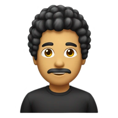 Pitufo de pelo largo y negro sticker