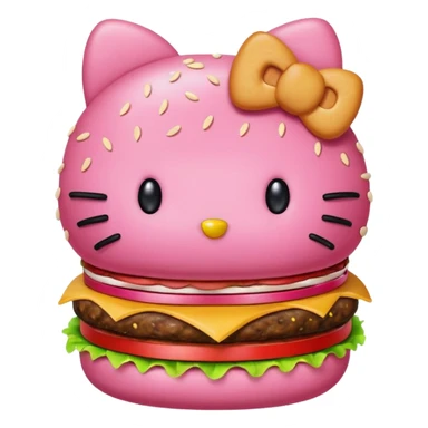 Hello kitty hamburger sticker