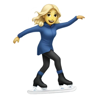 emoji ice skating  sticker