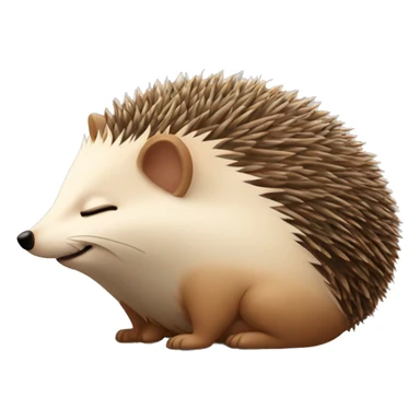 sleeping on the back hedgehog  sticker