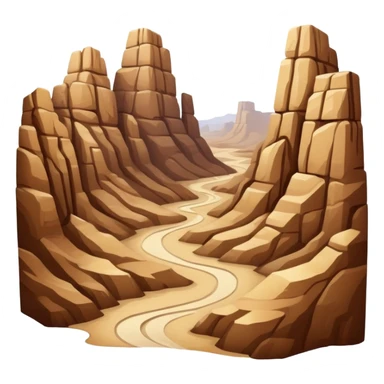 Brown and beige desert canyon  sticker