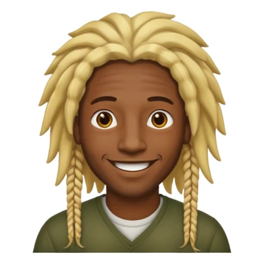 Black malw with blond rastas sticker