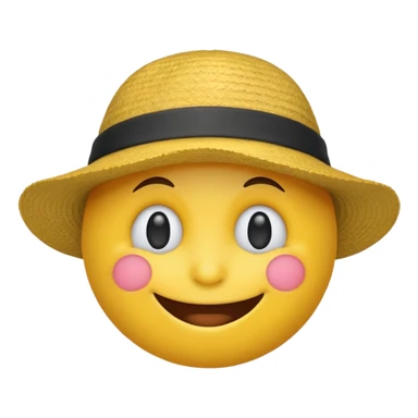 Şapkalı gülen emoji sticker
