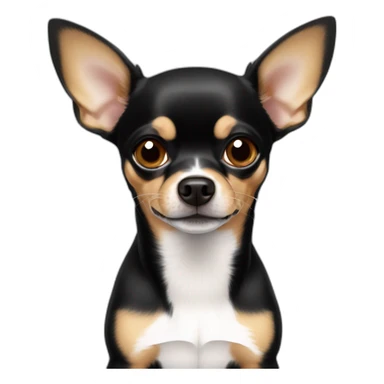 chihuahua dotson mix all black brown eyes sticker