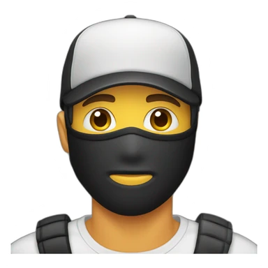 young-man-with-balaclava-and-baseball-cap sticker