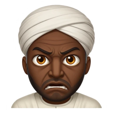 in profile, angry Iranian sticker